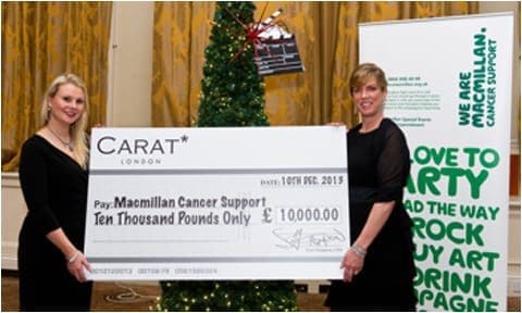 CARAT* donates £10,000 to Macmillan Cancer Support