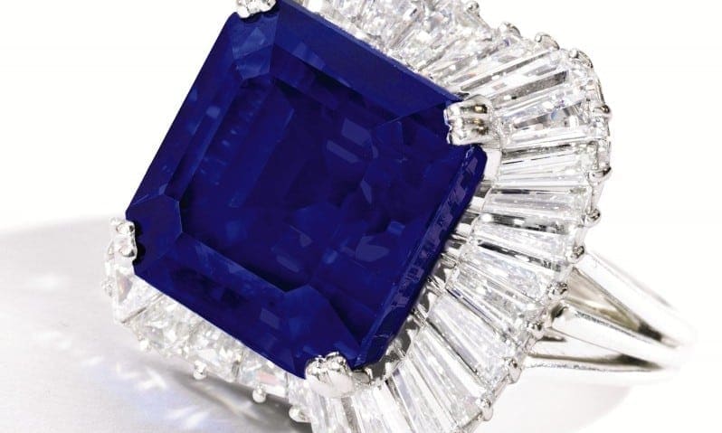 Sotheby’s achieves record per-carat price for sapphire ring