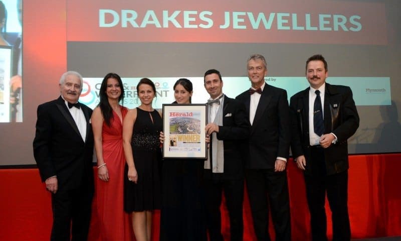 Drakes Jewellers win Plymouth’s Business of the Year Award