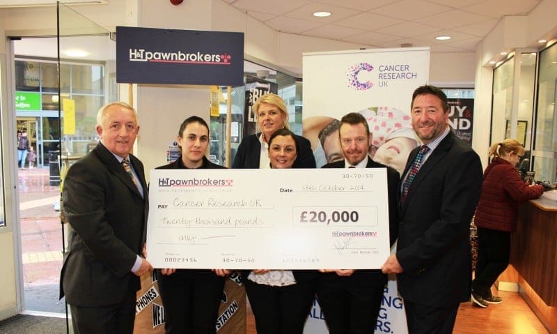 H&T Pawnbrokers raises £20,000 for Cancer Research