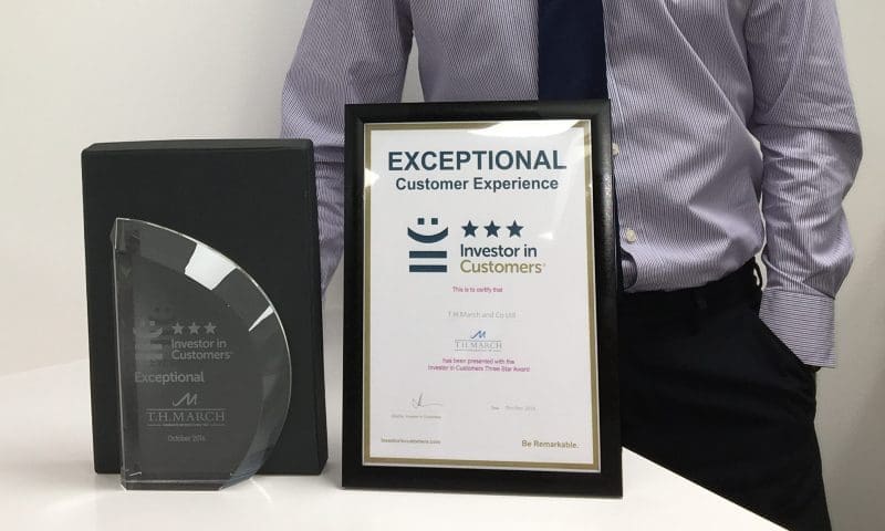TH March awarded ‘exceptional three-star’ rating for customer service