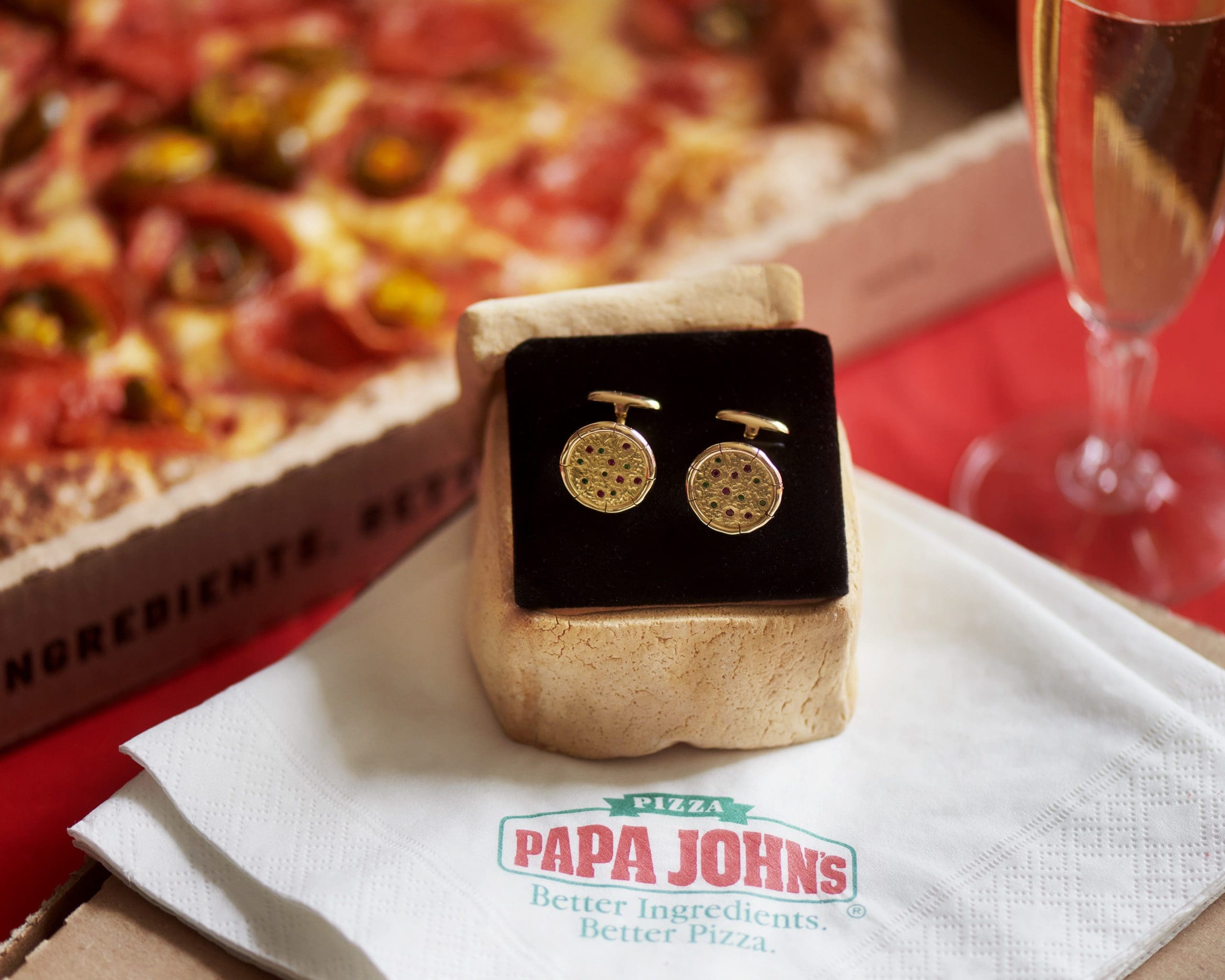 Papa Johns launches 18k gold ‘crust-links’