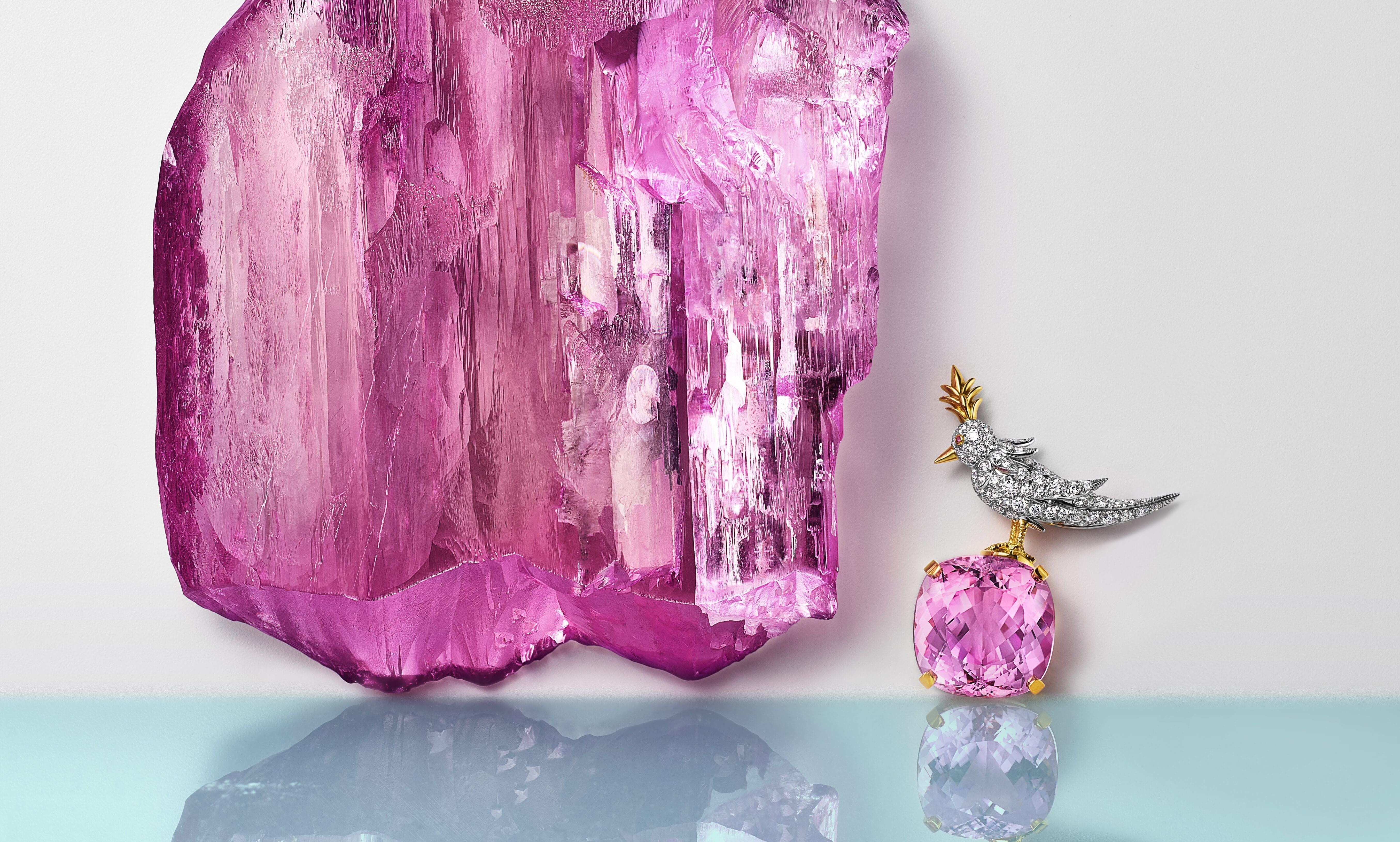 Tiffany launches Bird on a Rock collection featuring 7,500-carat kunzite